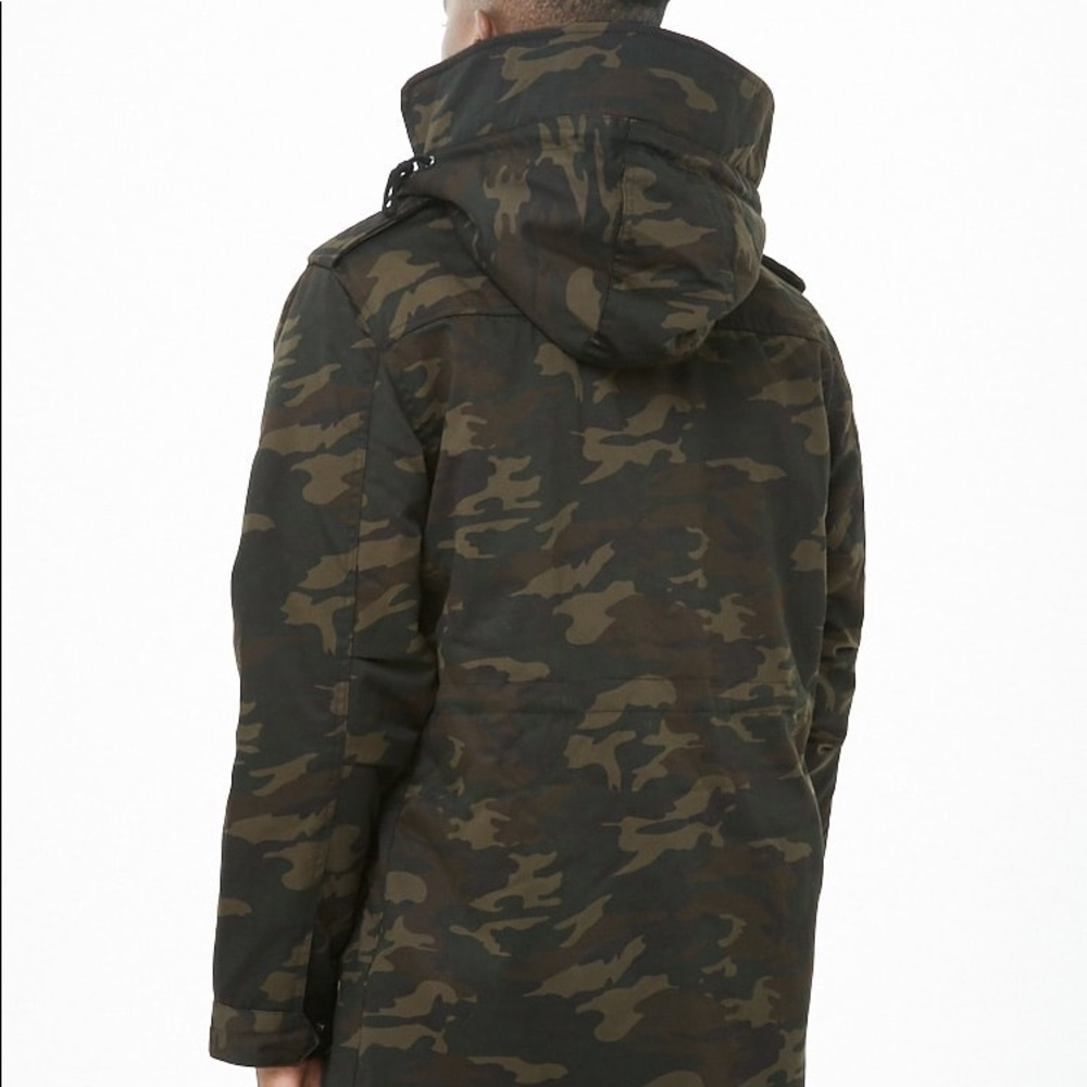 American Stitch Faux Shearling-Lined Camo Jacket